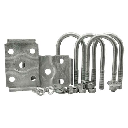 TIE DOWN ENGINEERING 2.375 in. Galvanized Round Axles Plate Kit T6G-81180